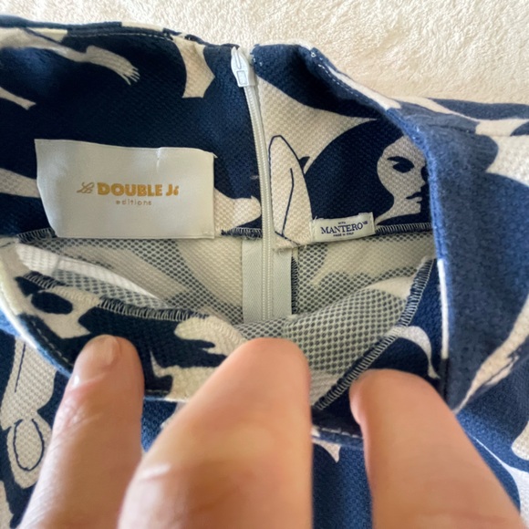 La DoubleJ Blue and White Printed Midi Mid-length Sleeveless Dress Size XS - Picture 4 of 5